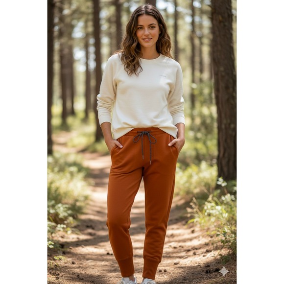 Columbia Pants - Columbia Lodge Knit Jogger Pants Womens M Rust Comfy Athleisure Gorpcore Sporty